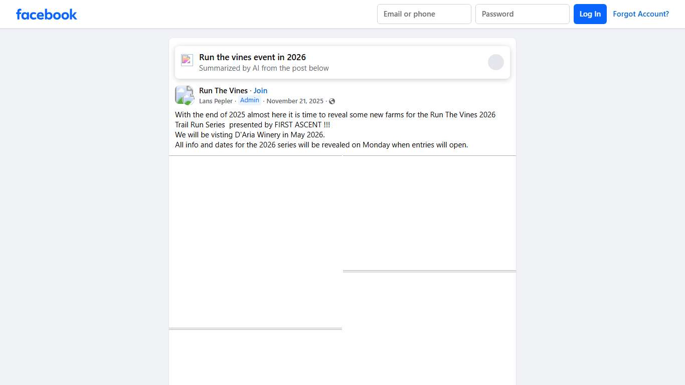 Run The Vines | With the end of 2025 almost here it is time to reveal some new farms for the Run The Vines 2026 Trail Run Series presented by FIRST ASCENT | Facebook