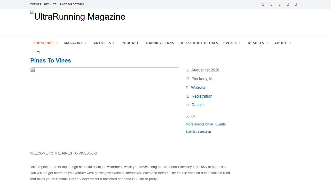 Pines To Vines - Pinckney , MI 08/01/2026