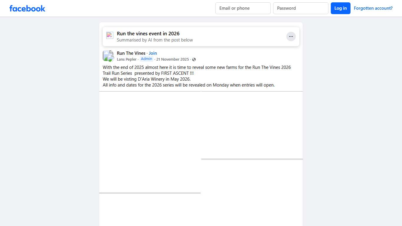 Run The Vines | With the end of 2025 almost here it is time to reveal some new farms for the Run The Vines 2026 Trail Run Series presented by FIRST ASCENT | Facebook